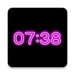 neon digital clock lwp android application logo